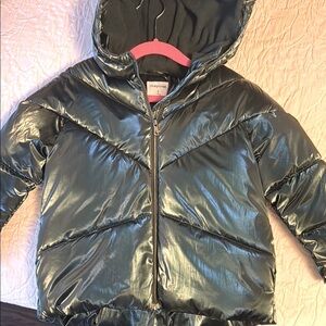 Mayoral Kids Shiny Green Puffer Jacket